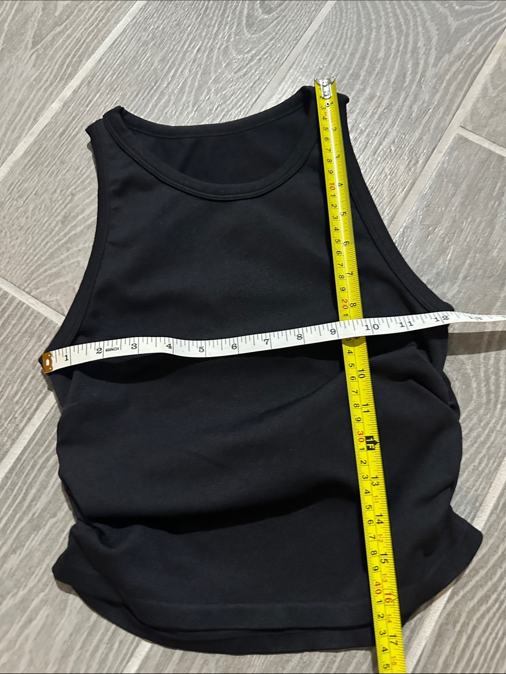 Black Racerback Cropped Tank Top